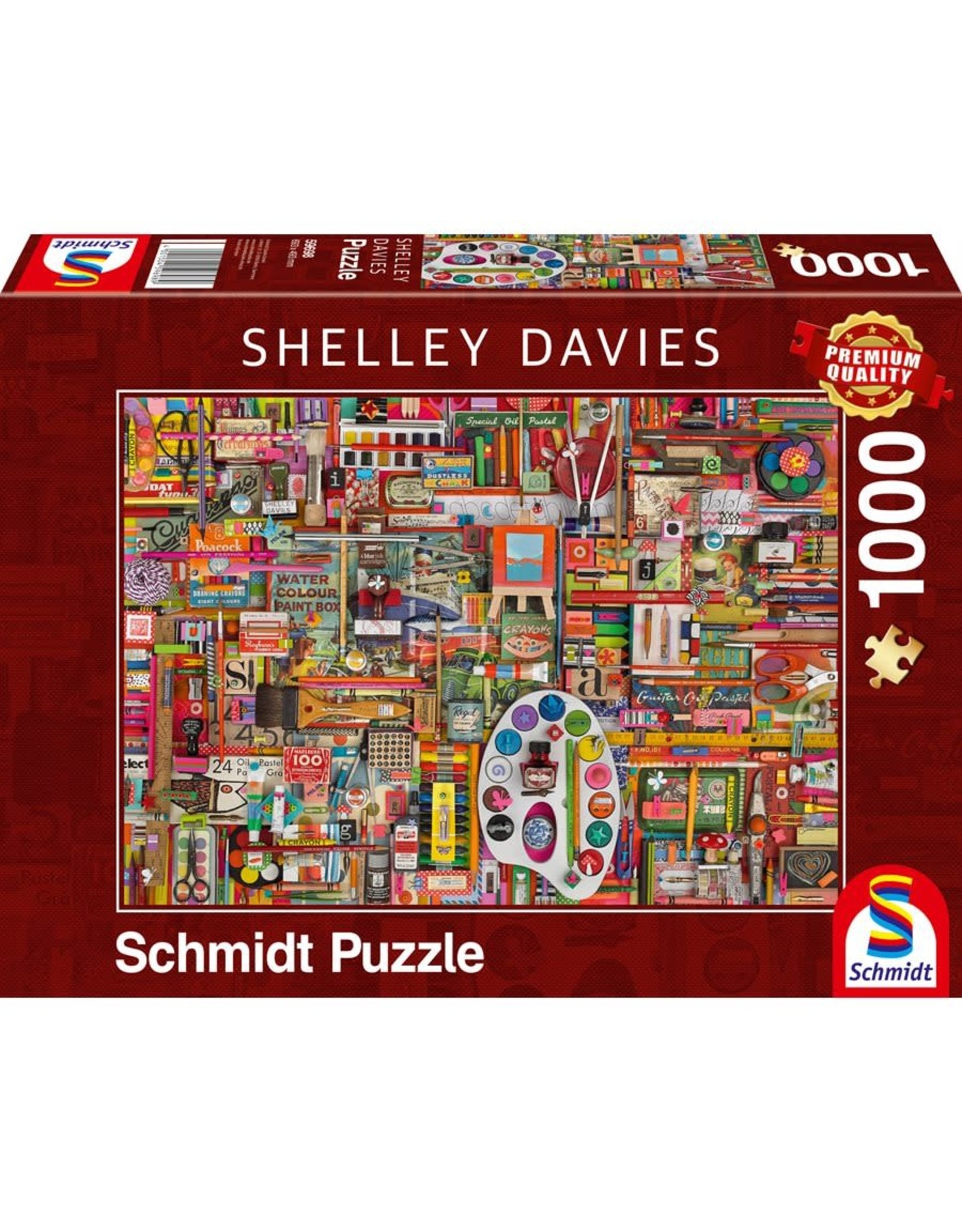 Schmidt Schmidt Puzzle: Shelley Davies Nintage Artist's Materials 1000 Pieces