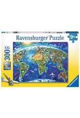 Ravensburger Ravensburger Puzzle: World Landmarks Map  300pc