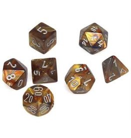 Lustrous: Mini 7pc Polyhedral Gold/Silver