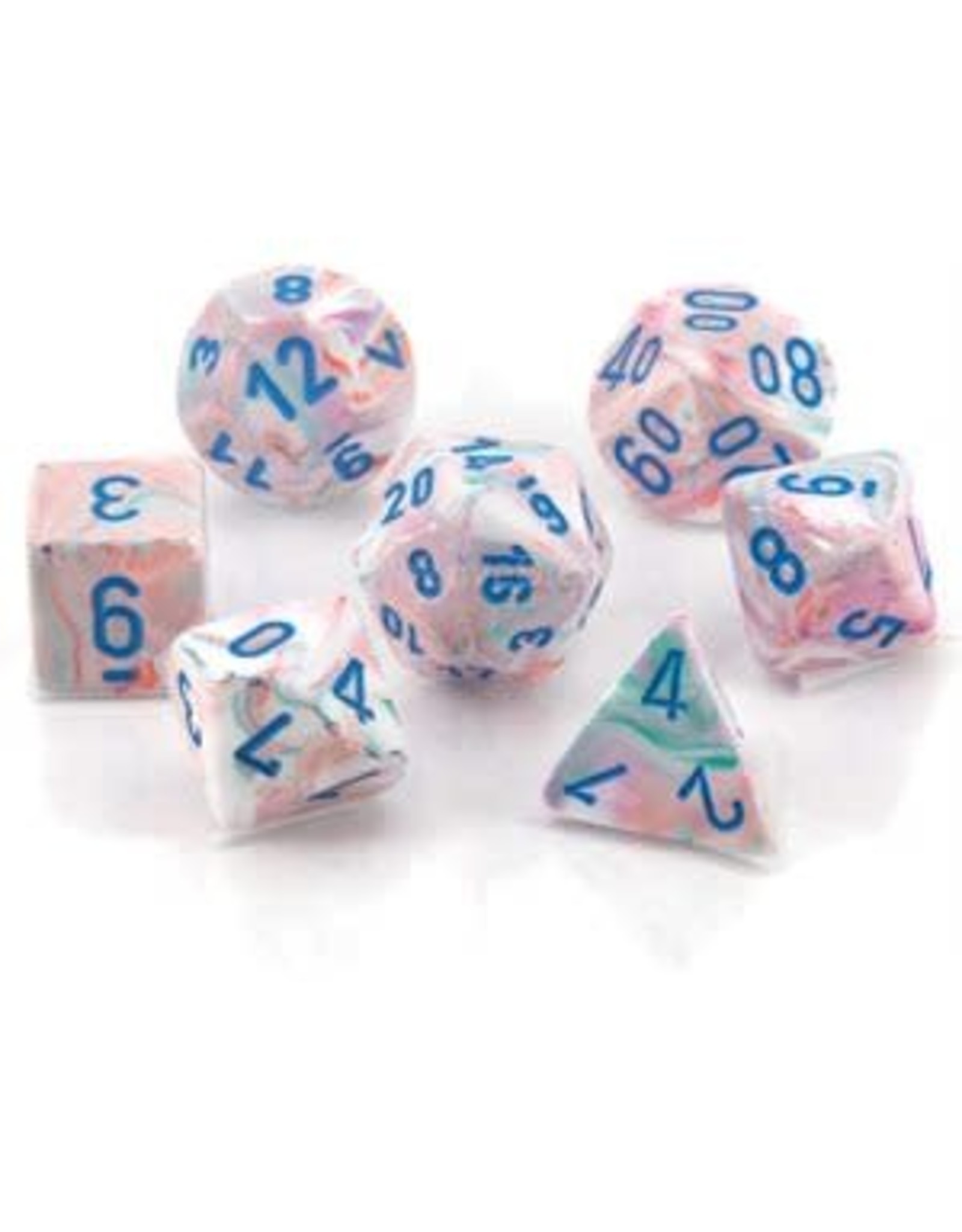 Festive: Mini 7pc Polyhedral Pop Art/Blue