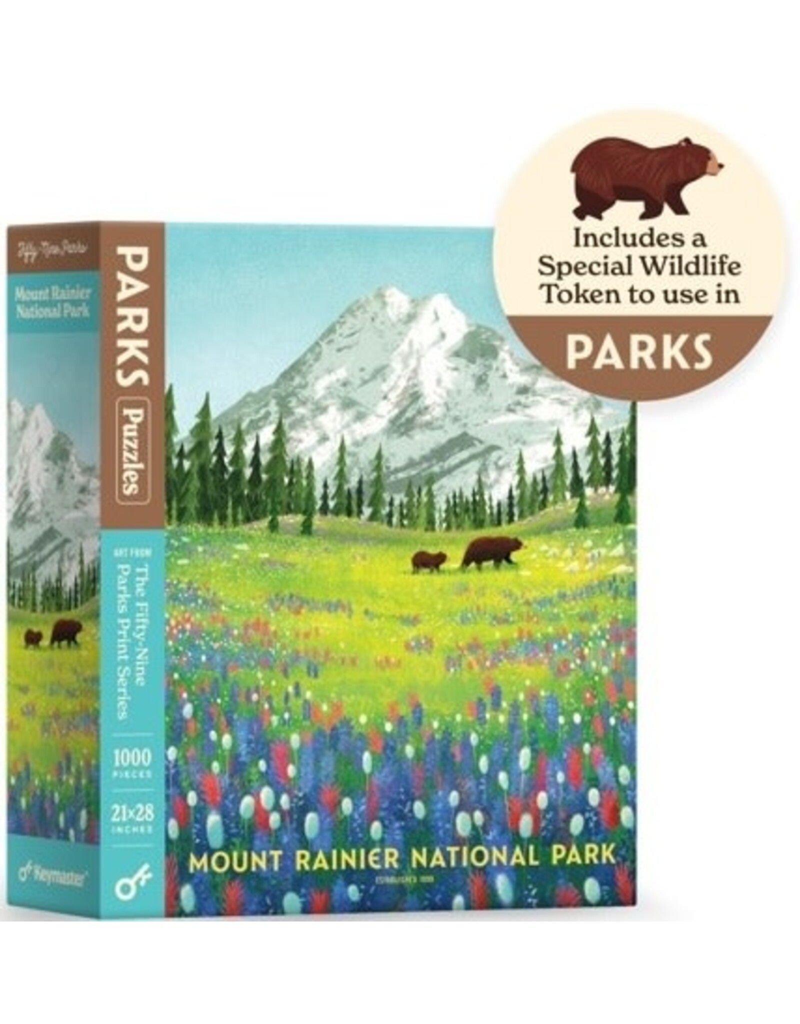 Keymaster Games Parks Puzzle Mount Rainier 1000 Piece