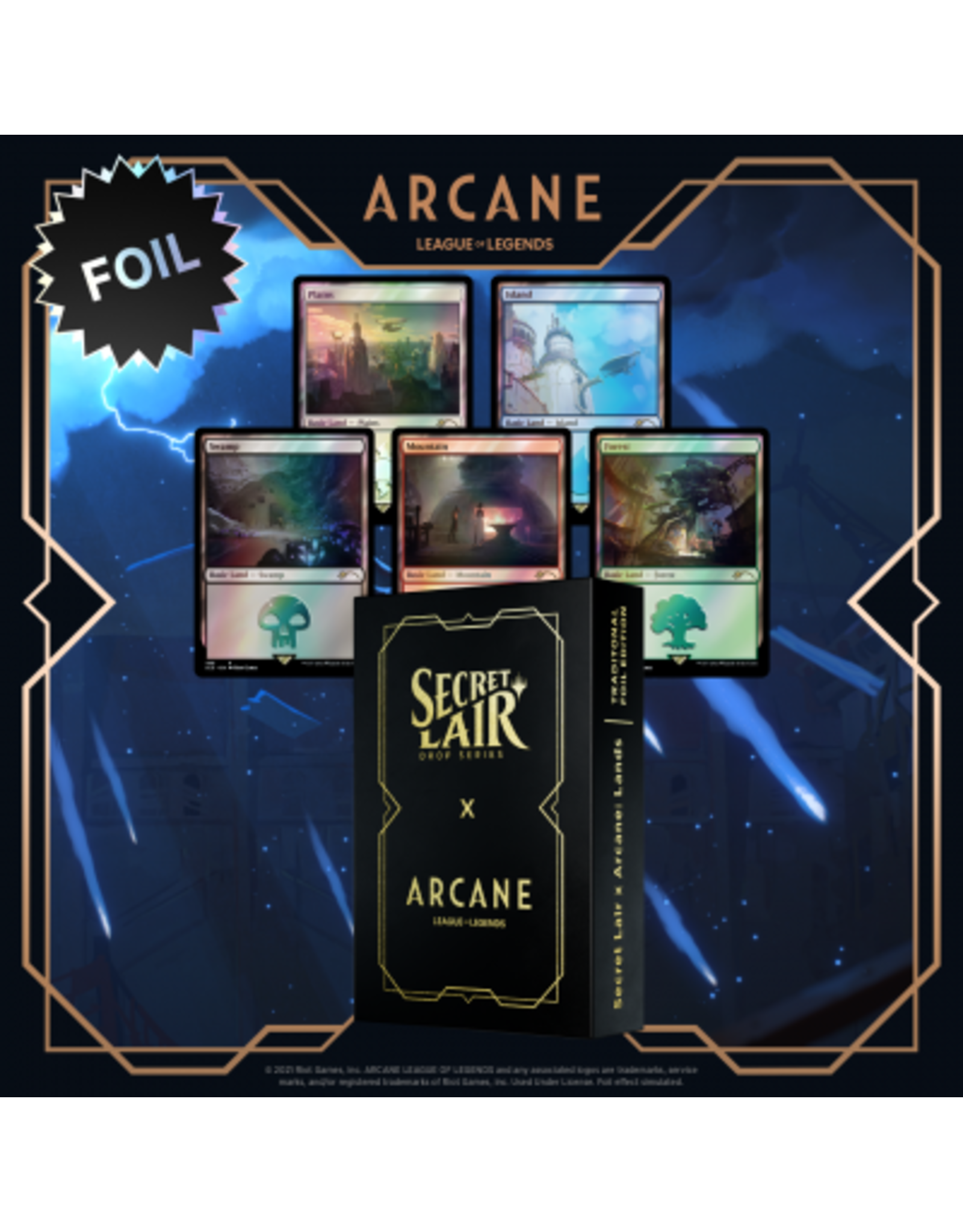 Wizards of the Coast Secret Lair x Arcane: Lands Traditional Foil Edition