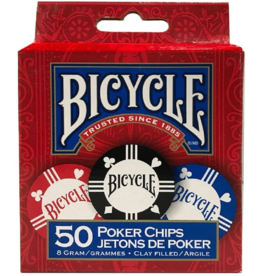 Bicycle Bicycle - 8 Gram Clay Poker Chips 50ct