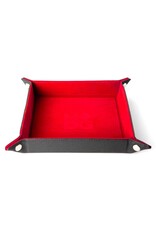 MDG MDG Fold Up Dice Velvet Tray W/ Pu Leather Red