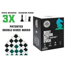 Best Chess Set Ever: Modern Style 3x (Black And Green Reversible)