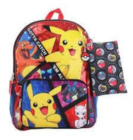 Bioworld Pokemon 5pc Set Gotta Catch 'Em All Back Pack