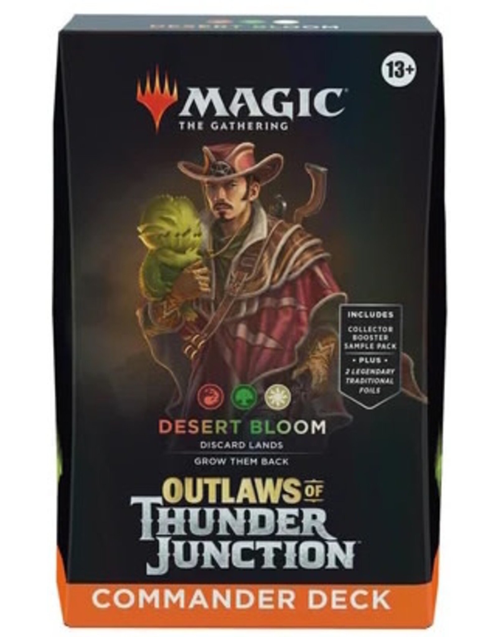 Wizards of the Coast MTG: Outlaws at Thunder Junction Commander Deck - Desert Bloom (R/G/W) (Available Apr 12)