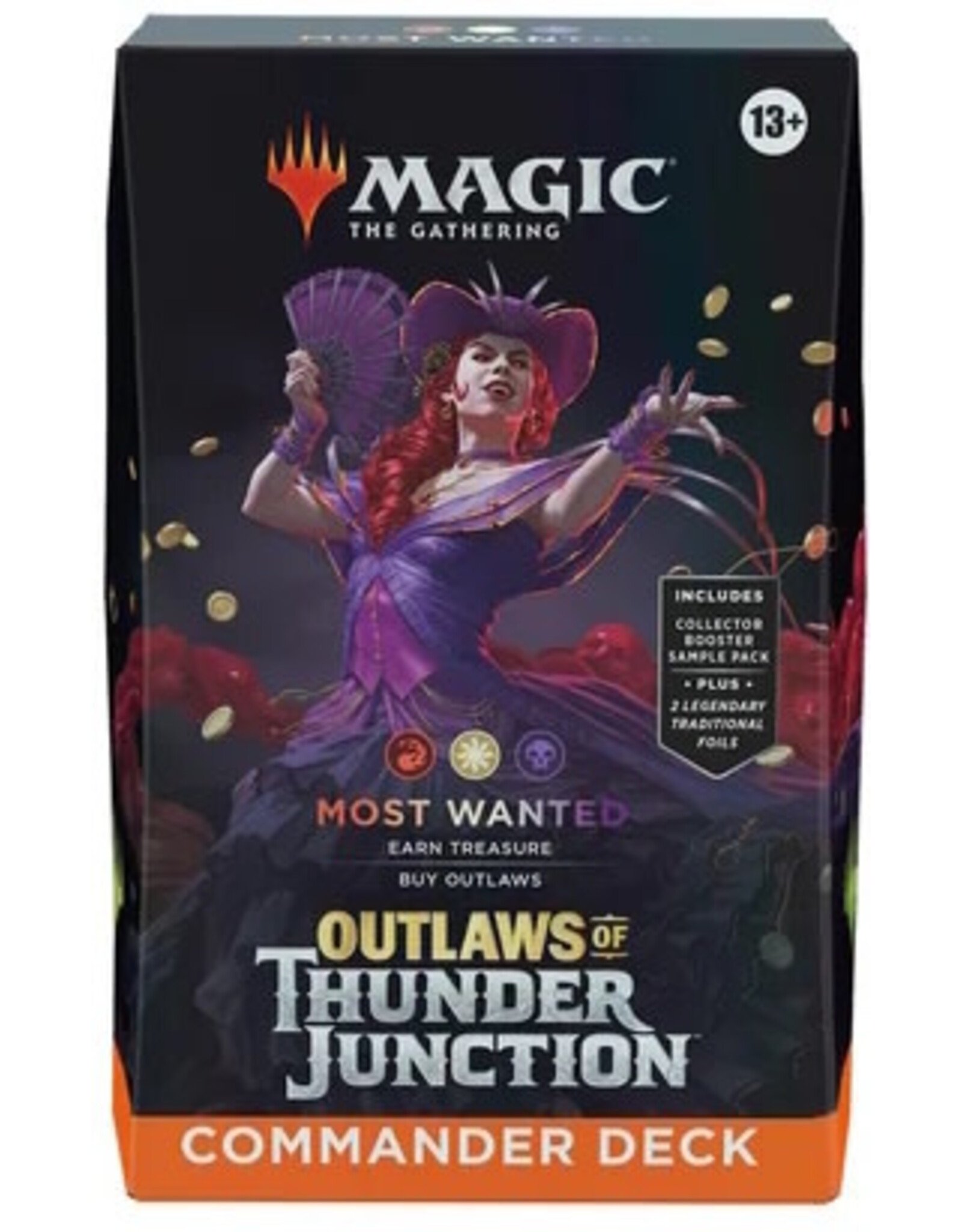 Wizards of the Coast MTG: Outlaws at Thunder Junction Commander Deck - Most Wanted (R/W/B) (Available Apr 12)