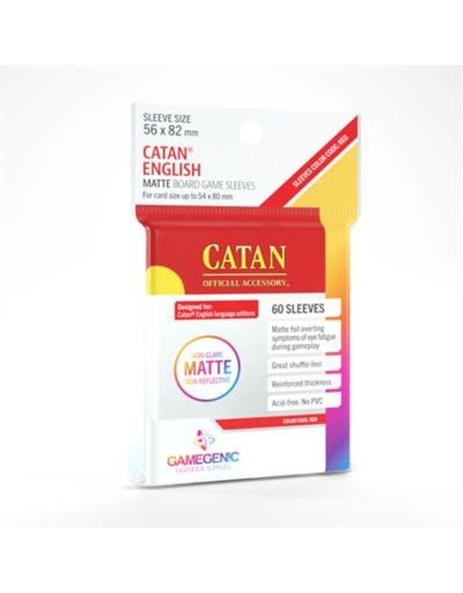 GameGenic Matte Sleeves: Catan-Sized 56 x 82mm (60)