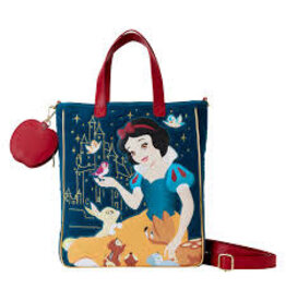 Loungefly Loungefly Disney Snow White Quilt Velvet Tote Bag