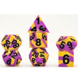 MDG MDG Silicone 7 Dice Set Sharp Edge Pride Intersex