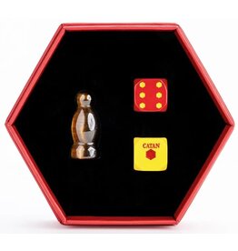 Catan Studio Catan Premium Robber/Metal Dice Set Tiger's Eye
