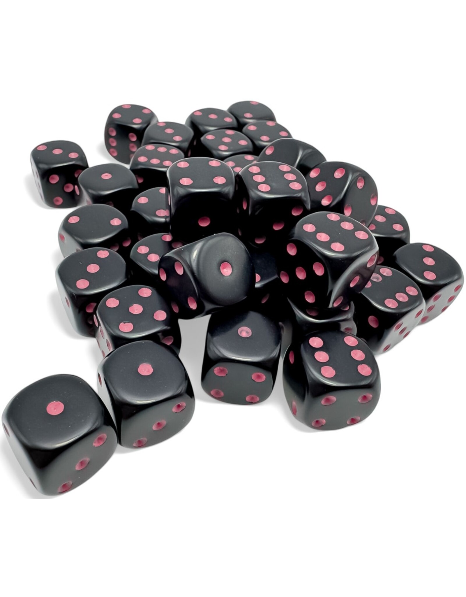 Chessex Chessex Opaque 12d6 Black/Pink 12mm
