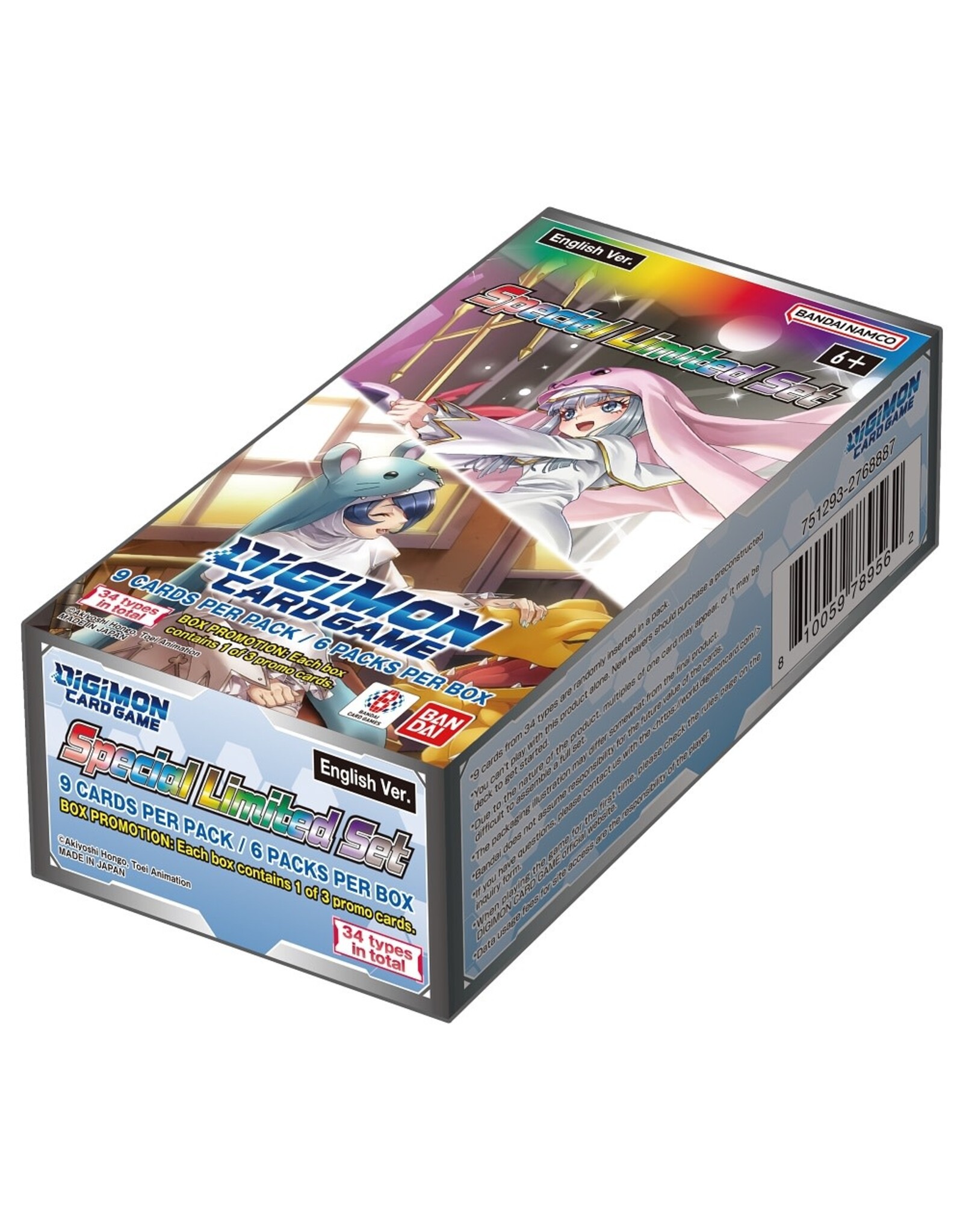 Bandai Digimon Card Game Special Limited Set Box of 6 Booster Packs