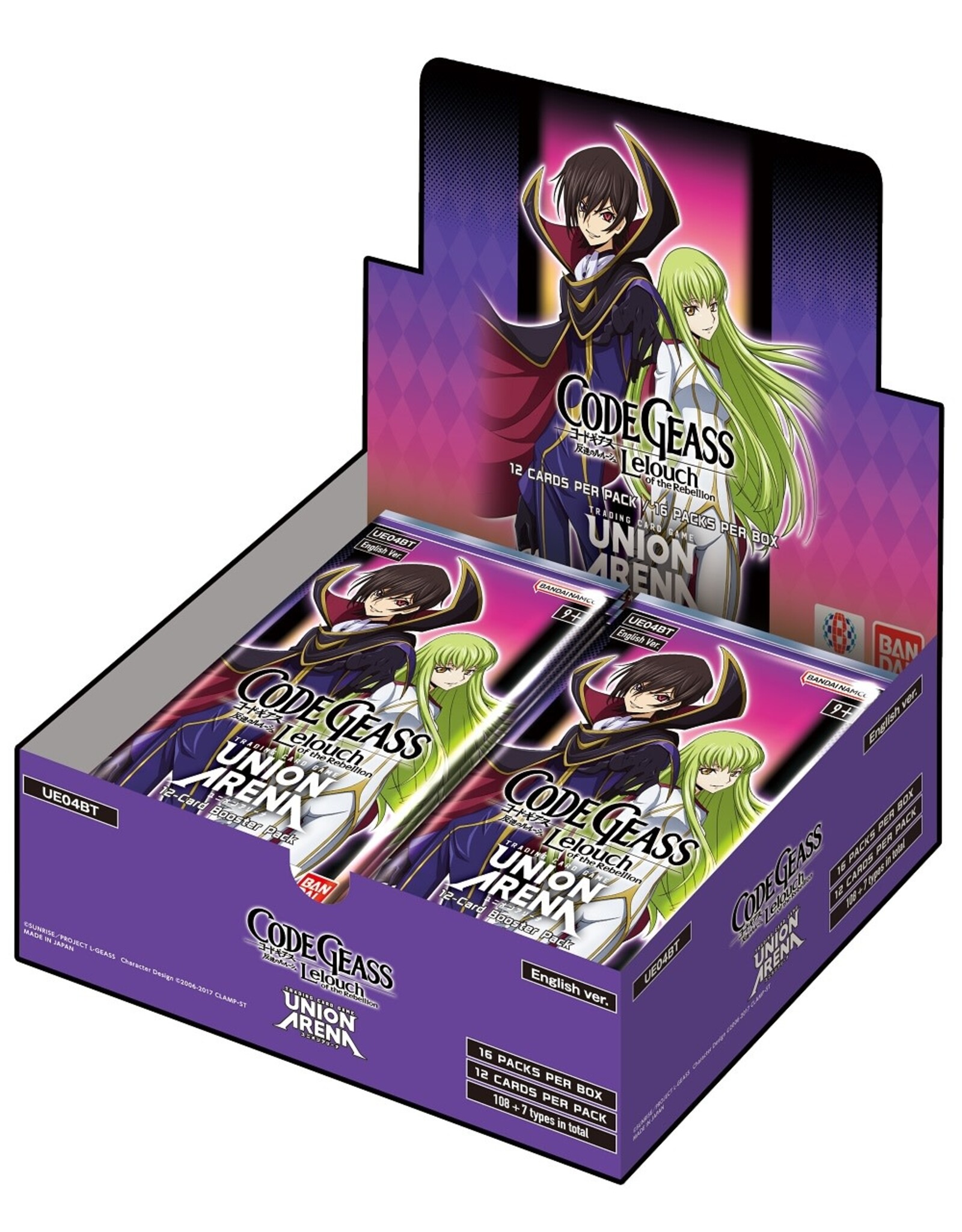 Bandai Union Arena Code Geass Lelouch of the Rebellion Booster Box
