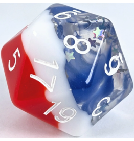 Role 4 Initiative XL D20: Stars & Stripes 30mm