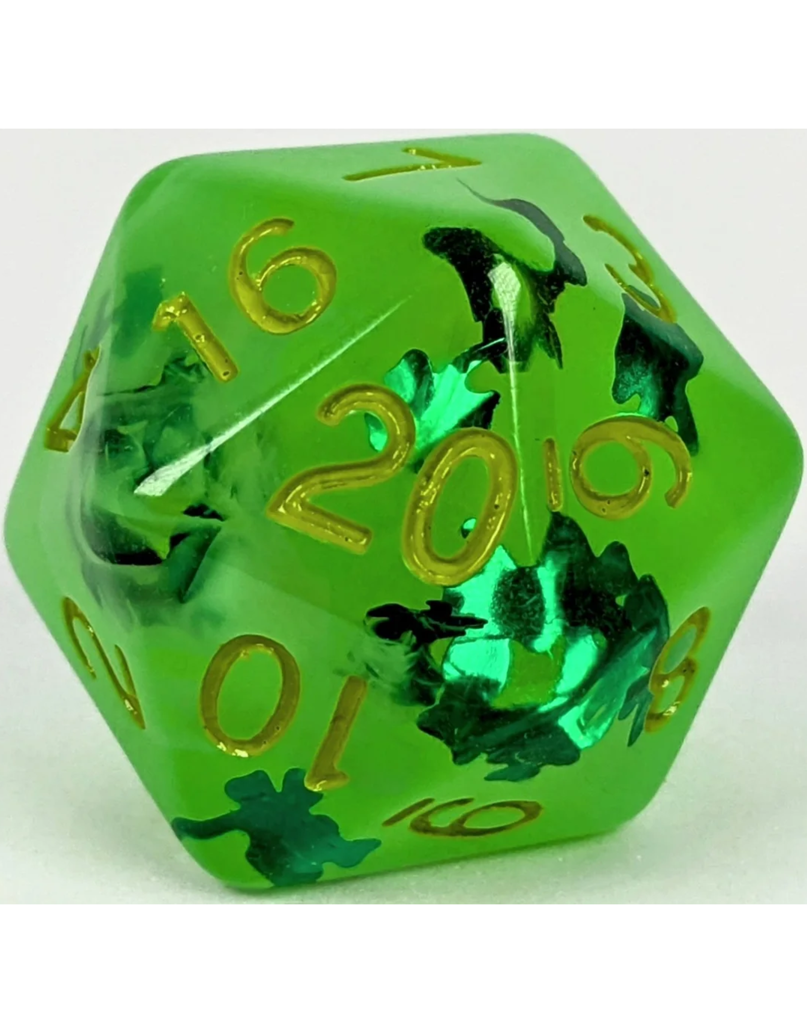 Role 4 Initiative Xl D20: Lit Leprechaun (Glow In The Dark!) 30mm