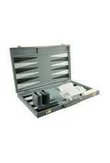 Worldwise Imports Backgammon - 15" Grey Vinyl