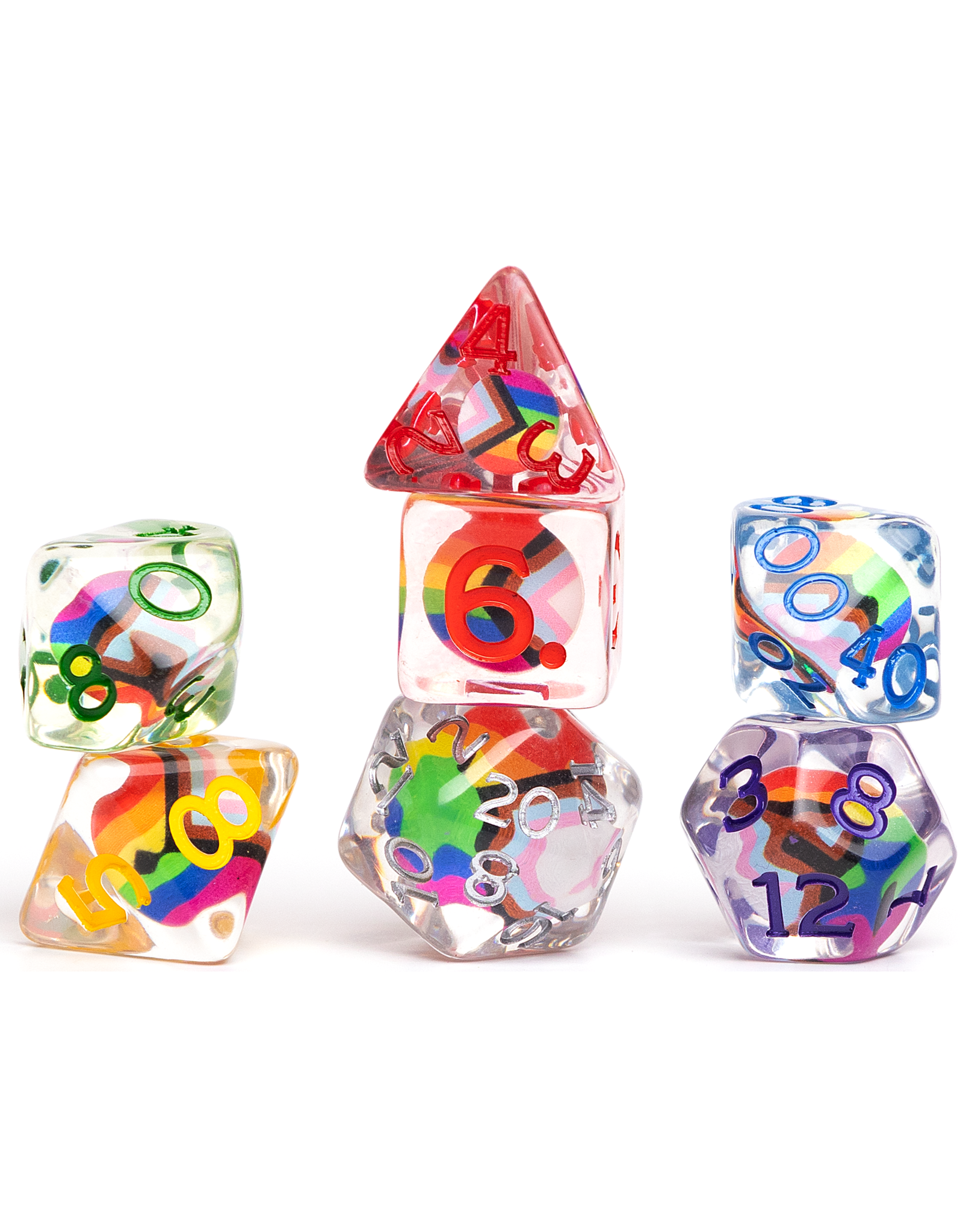 D&D Progress Pride Dice Set