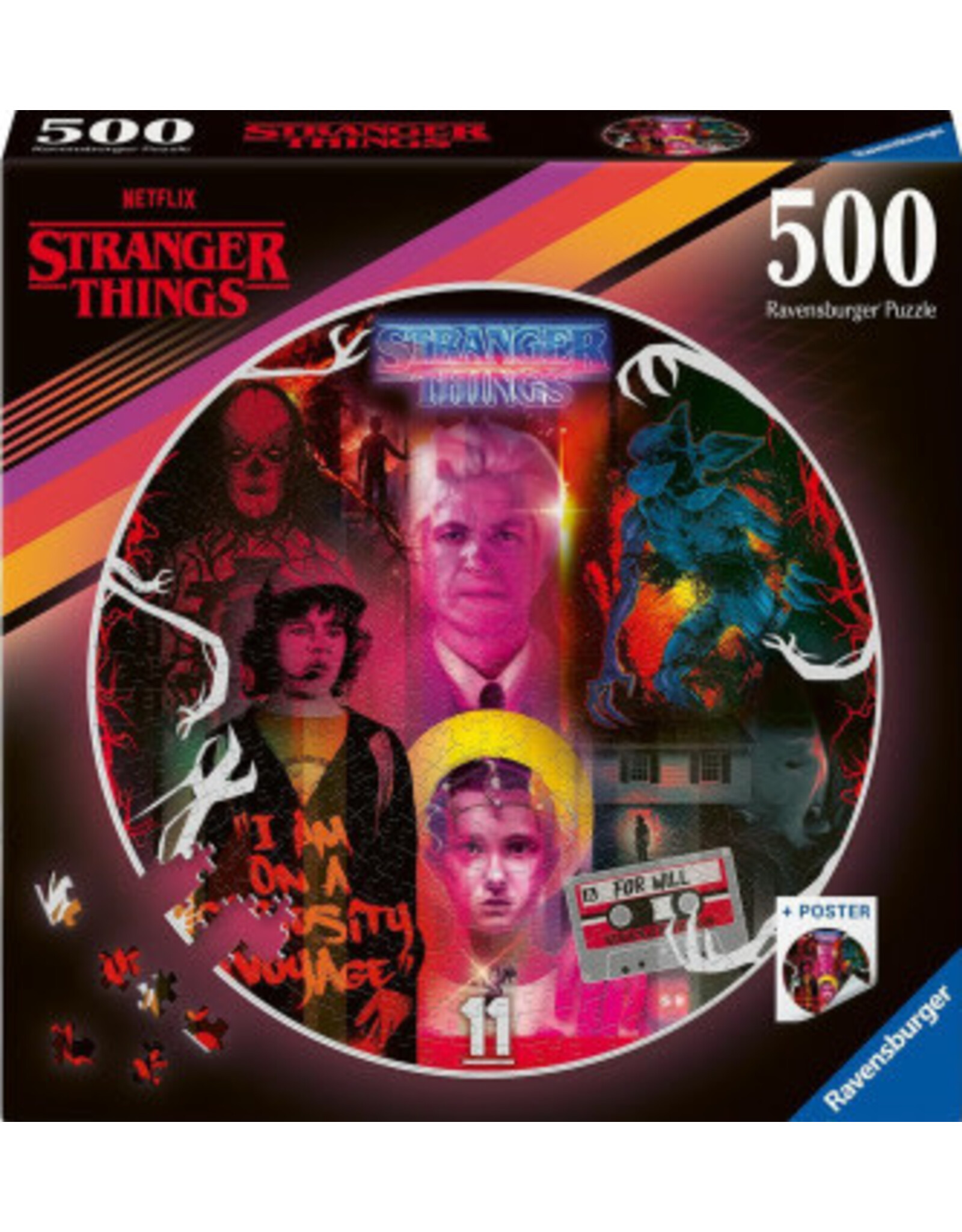 Ravensburger Stranger Things Round Puzzle 500pc