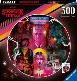 Ravensburger Stranger Things Round Puzzle 500pc