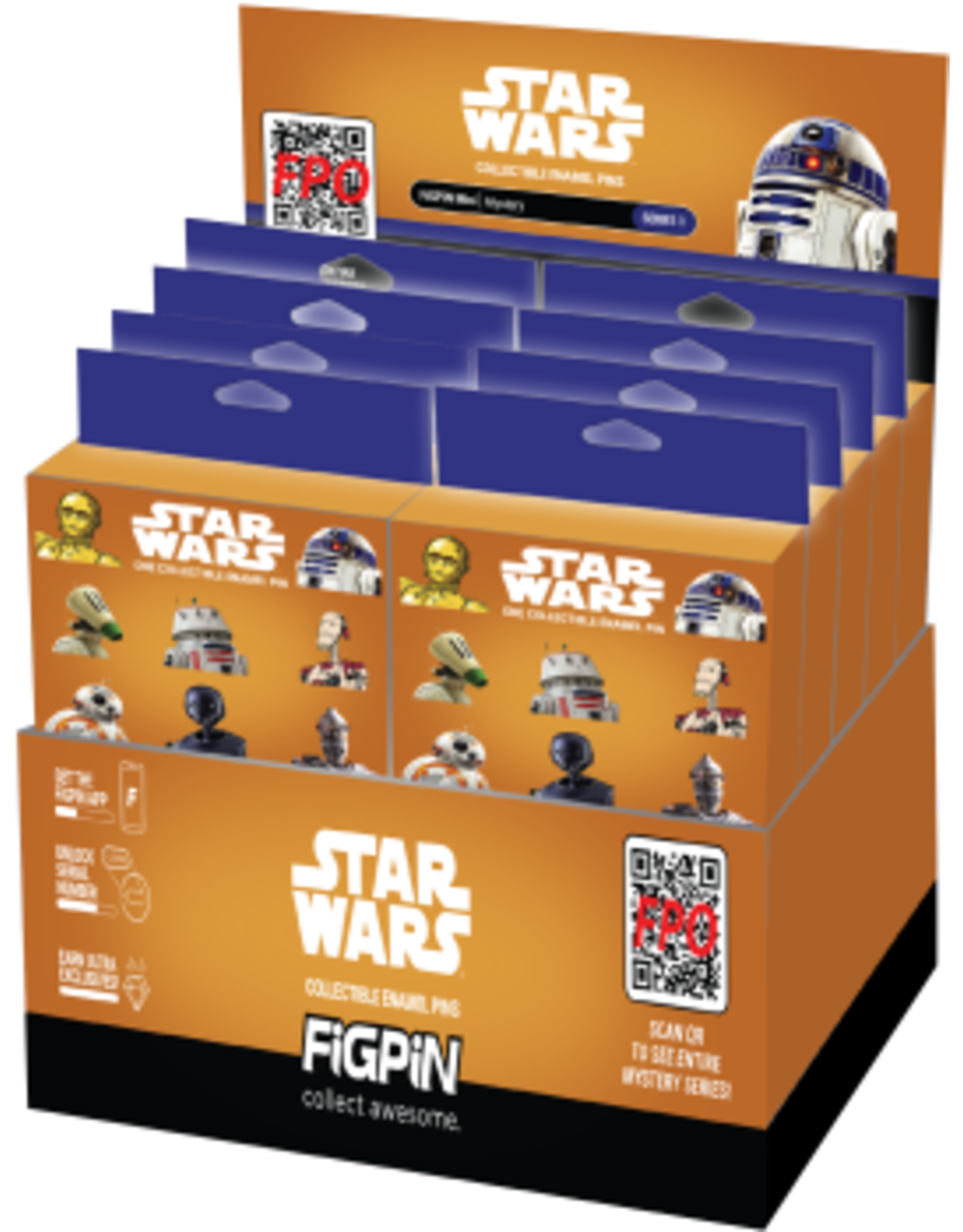 Figpin Star Wars Droids S1 Mystery Minis 10ct Box