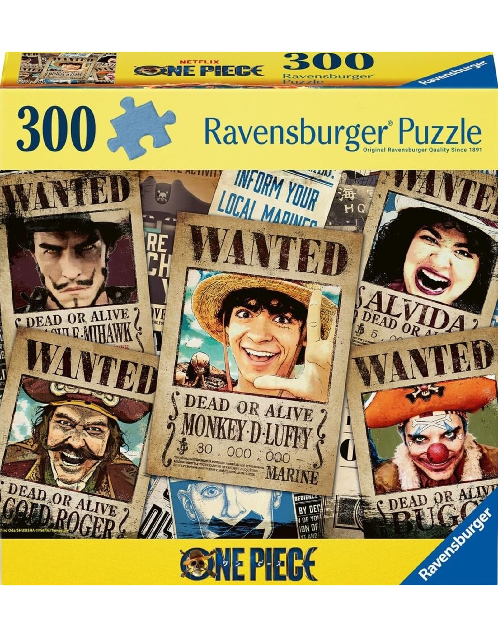 Ravensburger One Piece Puzzle Wanted Poster 300pc