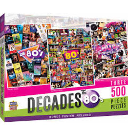 Decades The 80s 3-Pack 500pc Puzzle