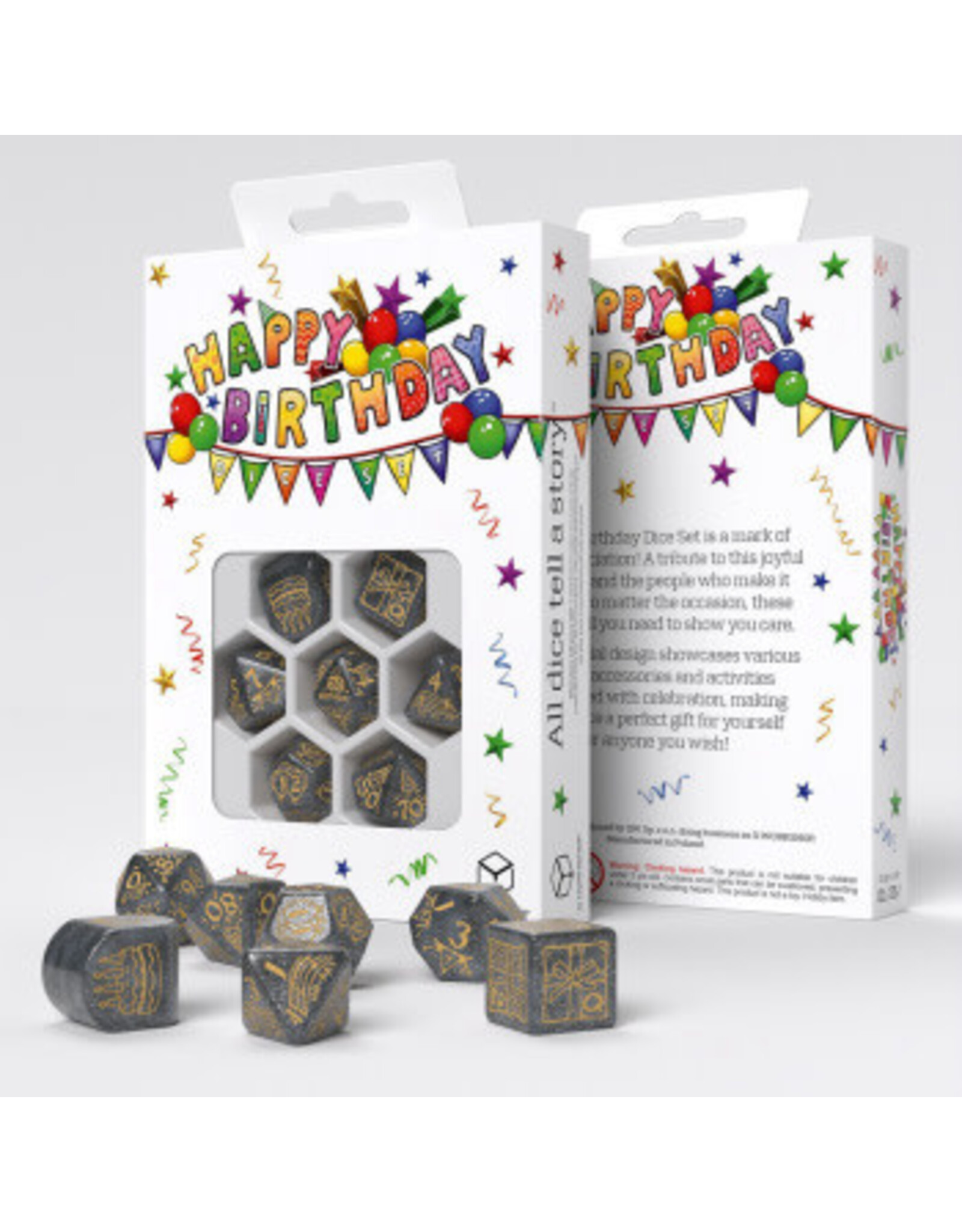 Happy Birthday Dice Set Confetti