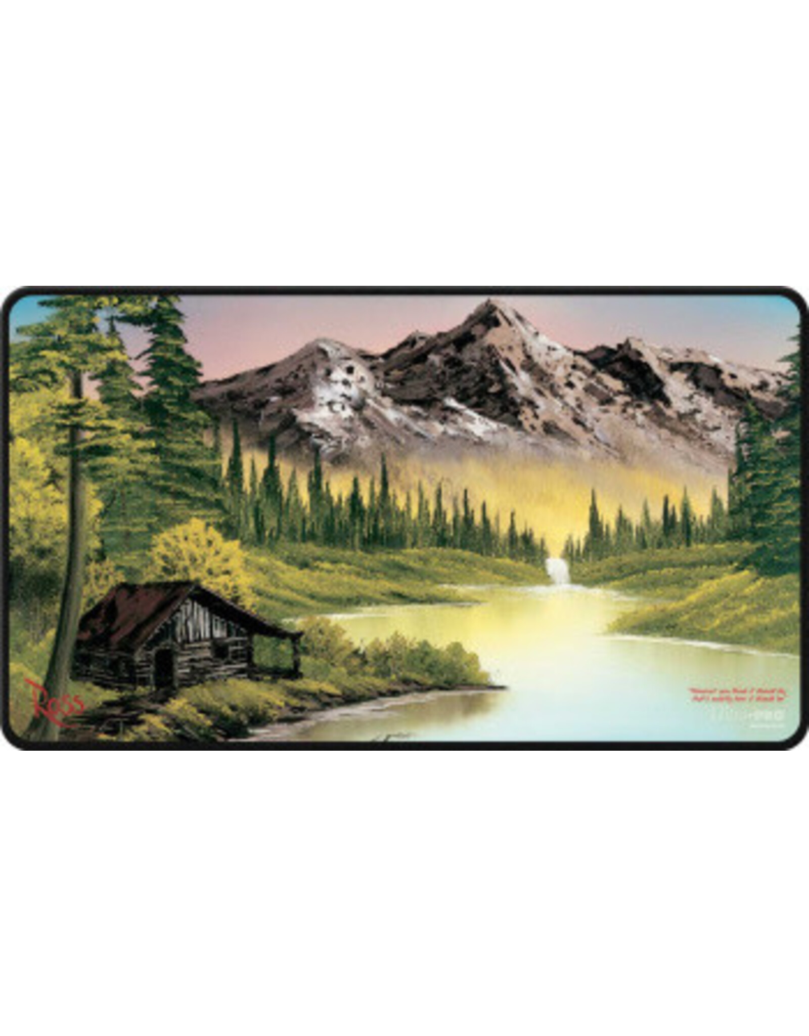 Ultra Pro Ultra Pro Playmat - Bob Ross Mountain Retreat Black Stitched
