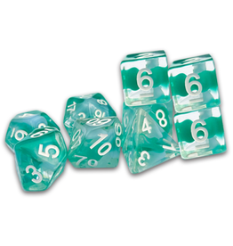 Goodman Games Dungeon Crawl Classic Traditional 9-Die Set Thracian Azure Swirl Dice