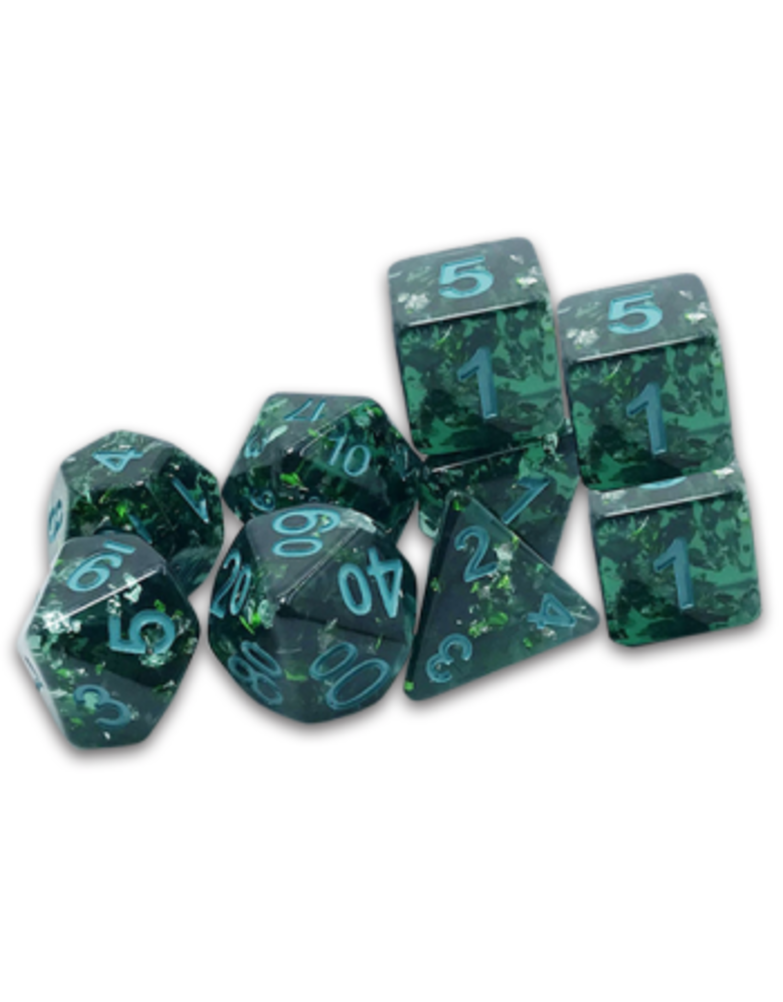 Goodman Games Dungeon Crawl Classic Traditional 9-Die Set Verdigris Grecian Vase Dice