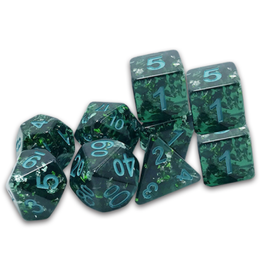 Goodman Games Dungeon Crawl Classic Traditional 9-Die Set Verdigris Grecian Vase Dice