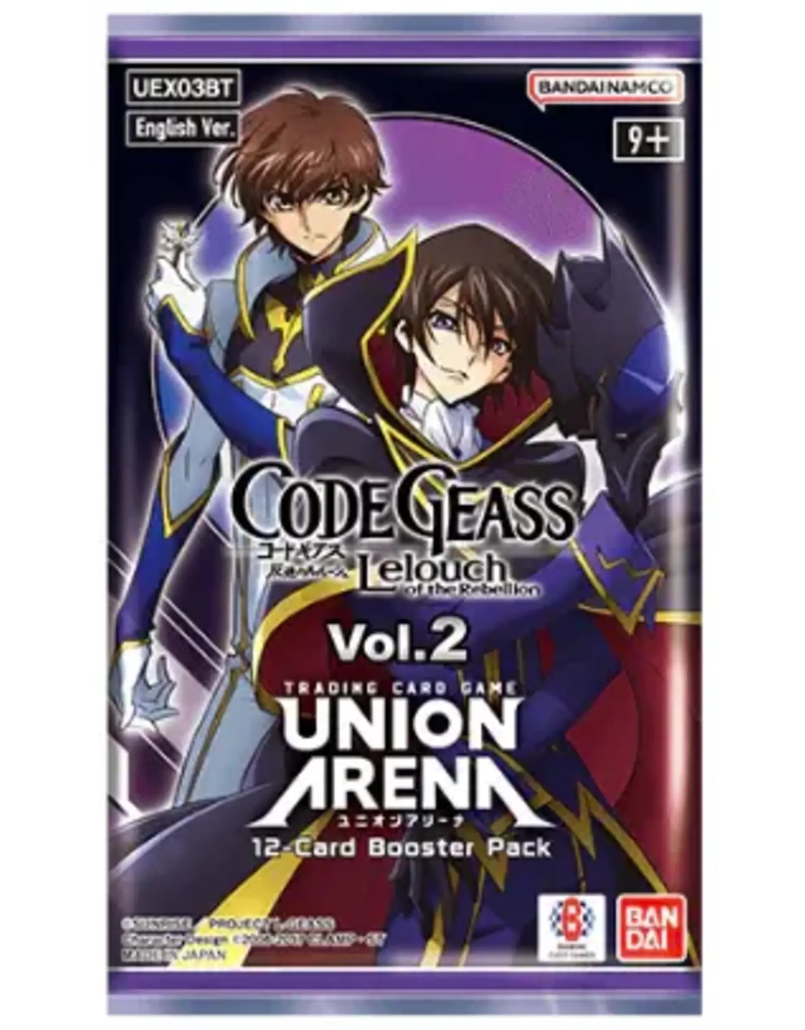 Bandai Union Arena Code Geass Lelouch of the Rebellion Vol. 2 Booster Pack