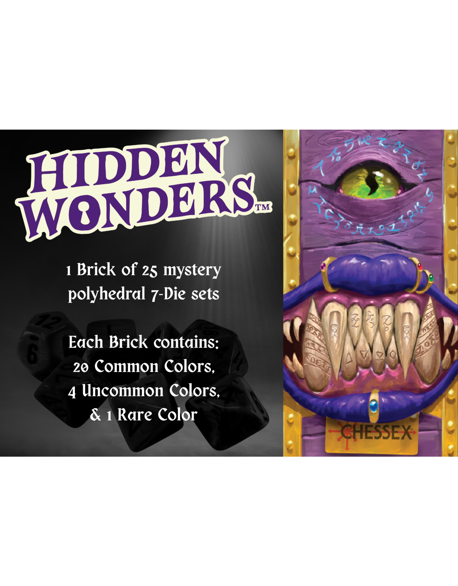 Chessex Hidden Wonders Brick Of 25 Assorted 7 Die Polyhedral Sets