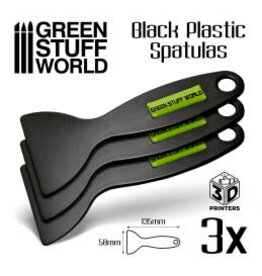 Green Stuff World: Black Plastic Spatulas (Package of 3)