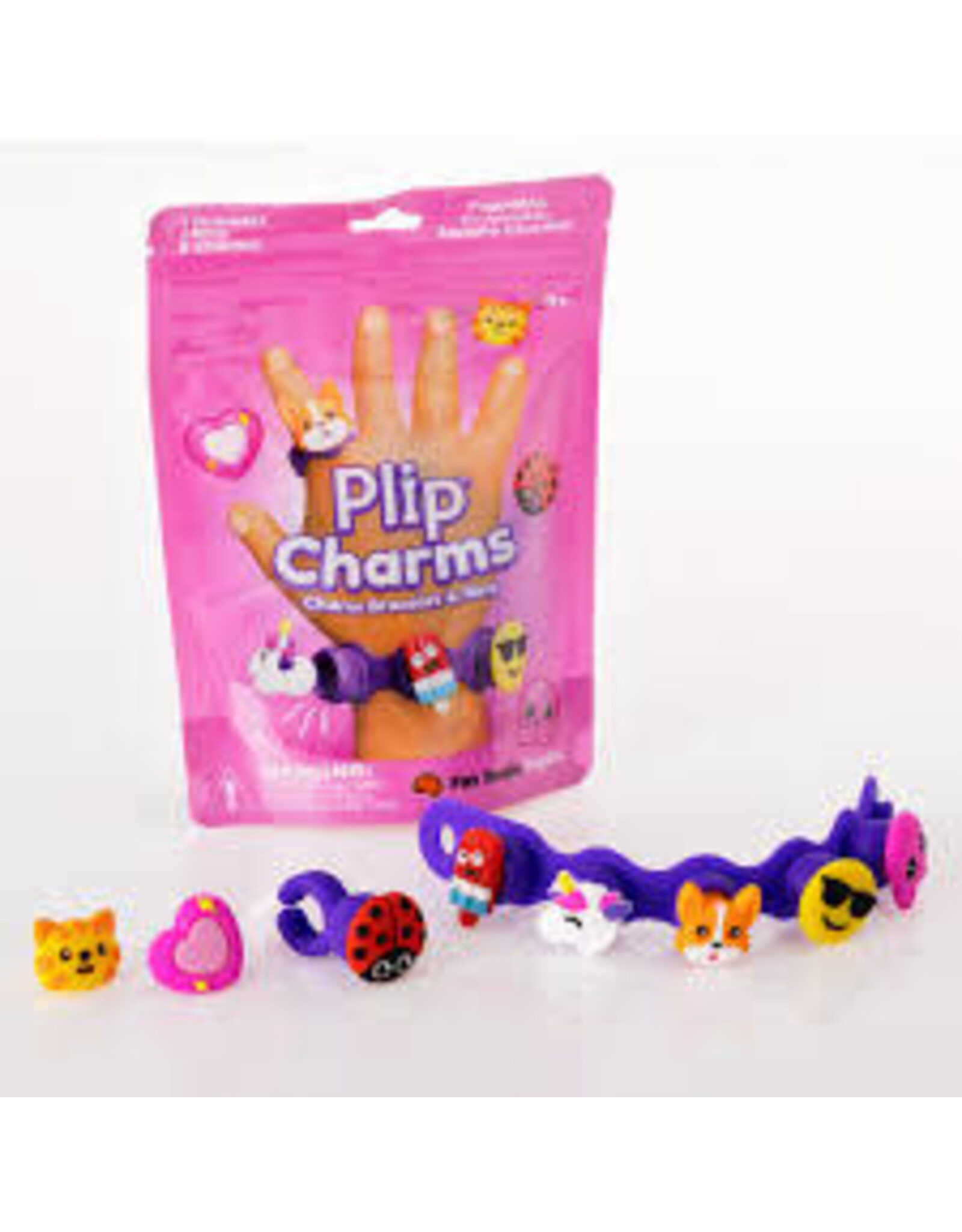 Crystal Art Plip Charms: Charm Bracelet & Ring (Purple Bracelet)