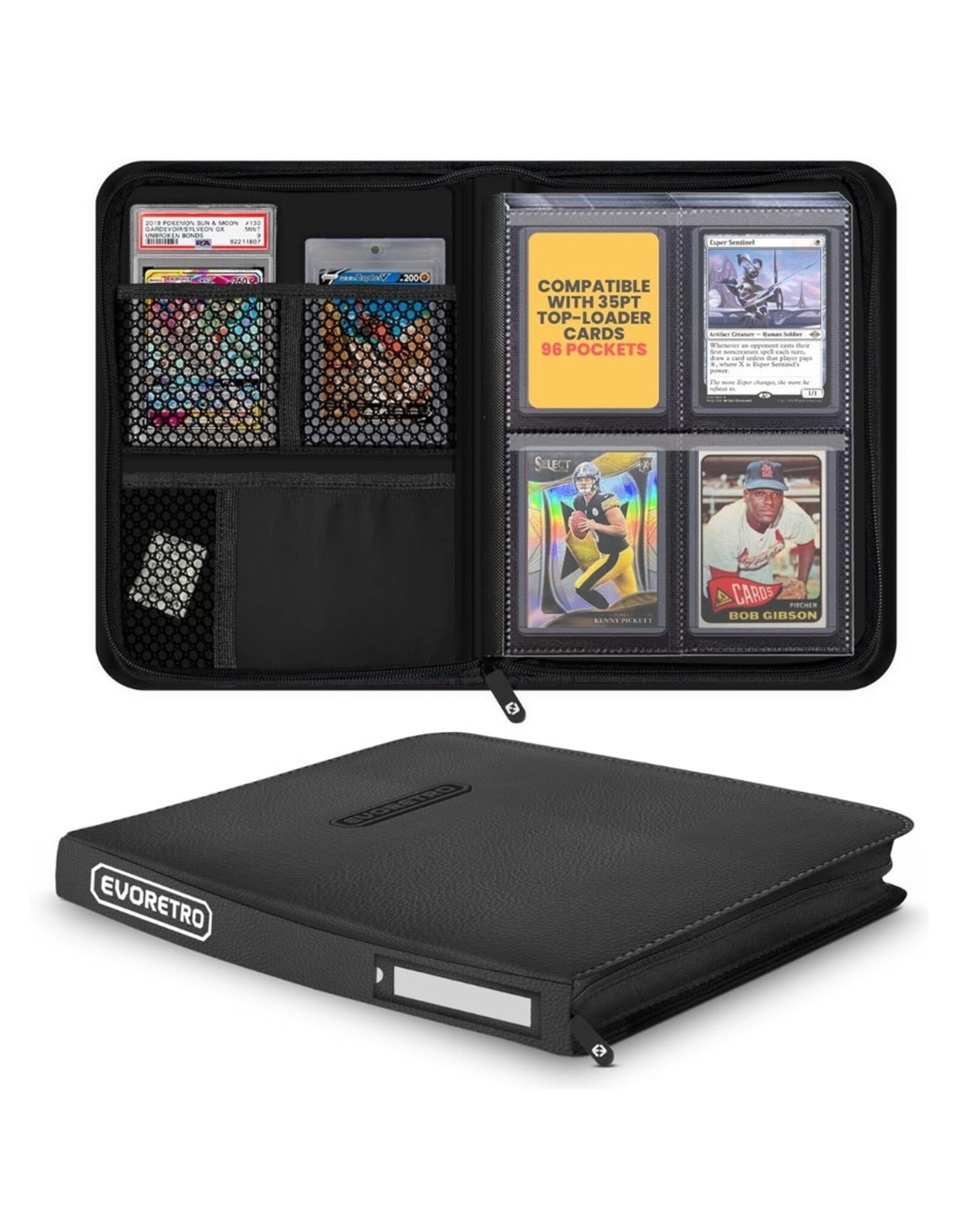 EvoRetro Evoretro Shield+ Compact 96 Topload Cards Binder Black