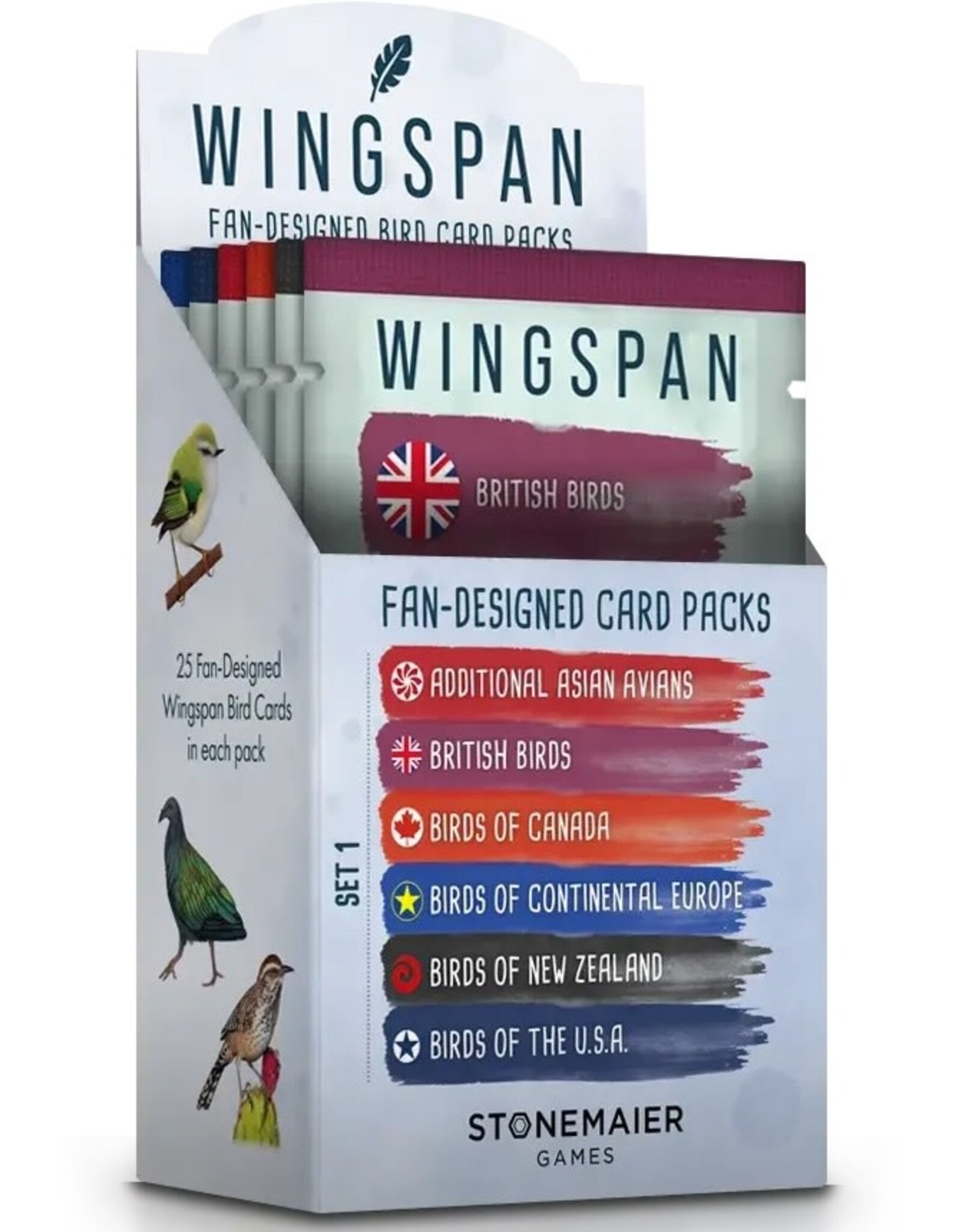 Stonemaier Games Wingspan Fan Designed Pack Set USA