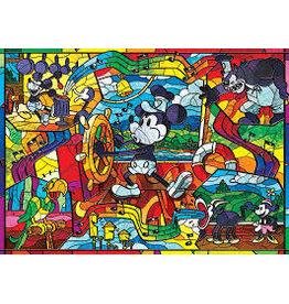 USAopoly Stained Glass Steamboat Willie Puzzle  (500PC)