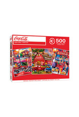 USAopoly Coca-Cola  3-Pack 500 PC Puzzle