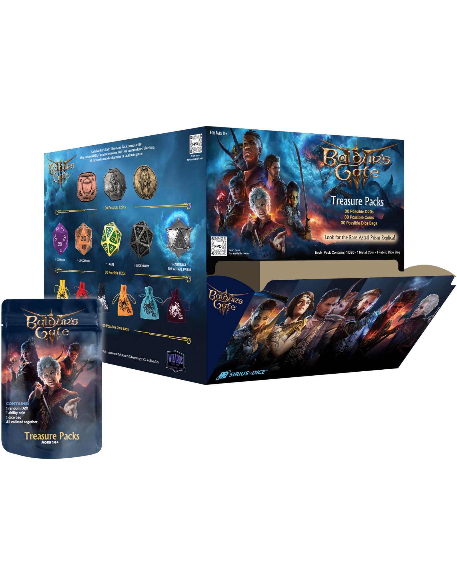 DND Baldur's Gate 3 Treasure Packs 25ct Display