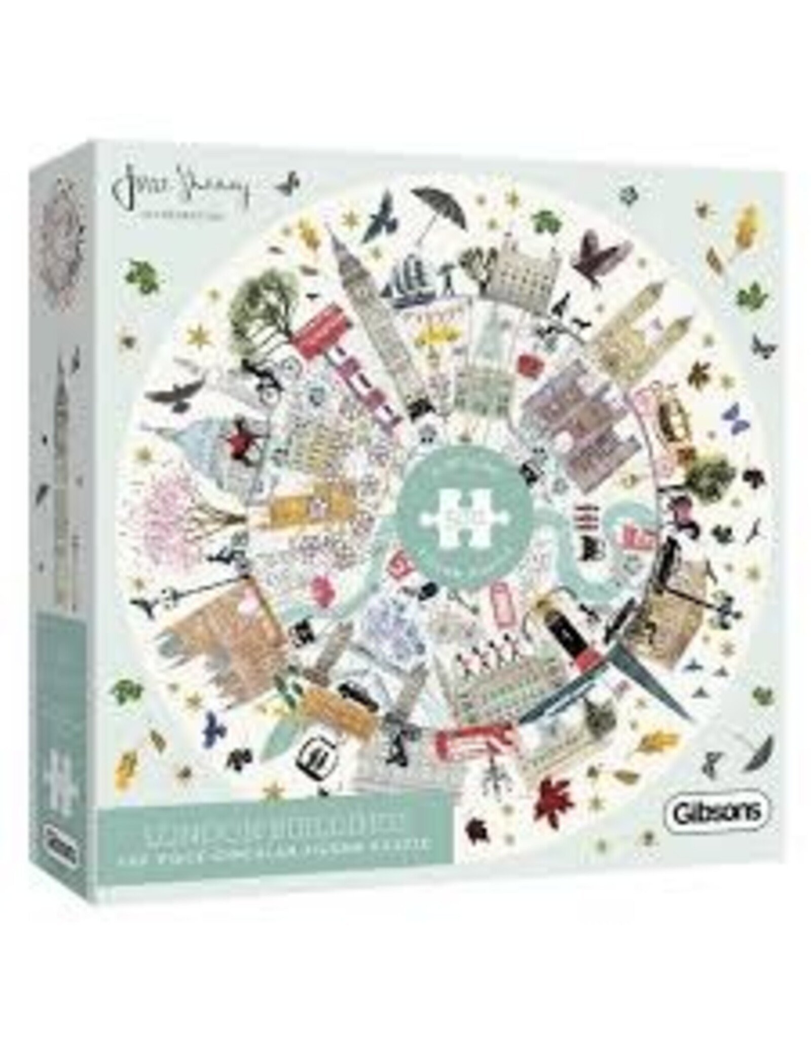 Gibsons Puzzle - 500 Pcs - White Logo Collection: London Buildings (Circular)