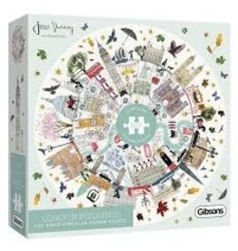 Gibsons Puzzle - 500 Pcs - White Logo Collection: London Buildings (Circular)