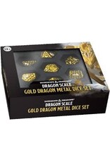 Wizards of the Coast Dnd Metal 7 Dice Set Dragon Scale Gold
