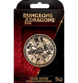 Dnd Gold Plated Alignment Spinner Pin Badge