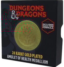 Dnd 24k Gold Plated Amulet Of Health Medallion