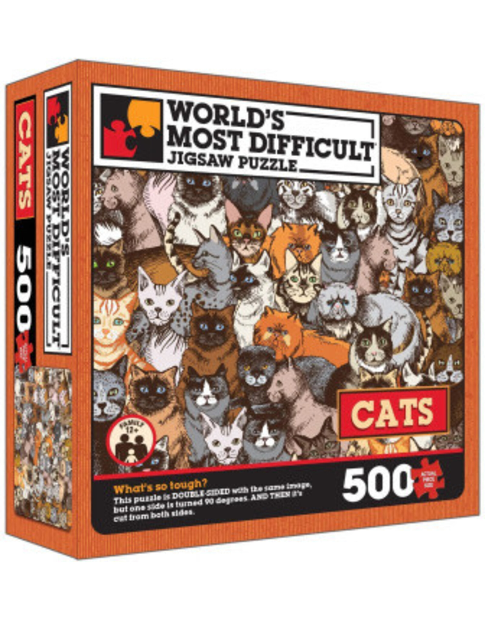 World's Most Difficult Jigsaw Puzzle - Cats 500 Piece Puzzle Double Sided