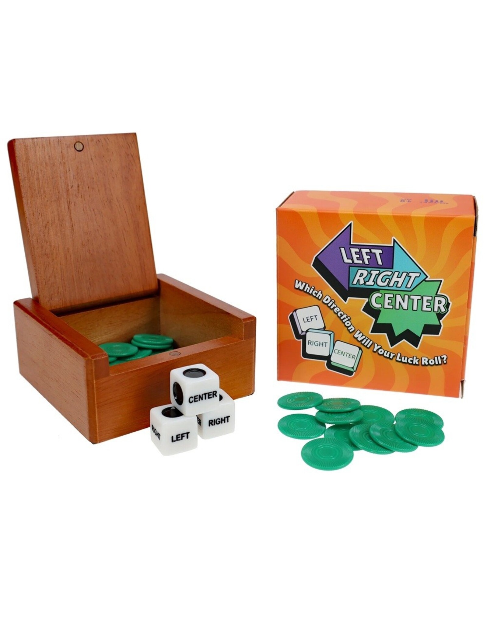 Left Right Center Dice Game (Wooden Box)