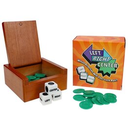 Left Right Center Dice Game (Wooden Box)